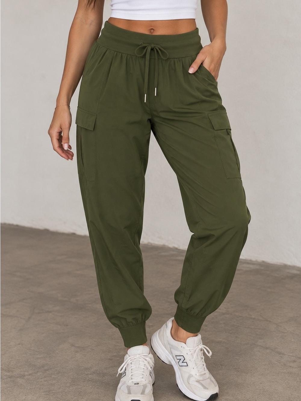 CALIA by Carrie Underwood Olive Green Cargo Joggers